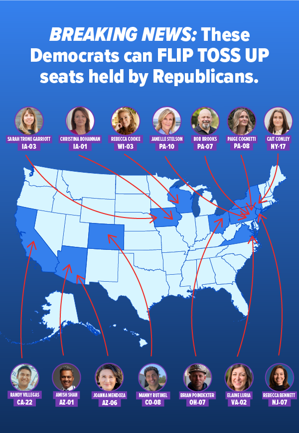 BREAKING NEWS: These Democrats can FLIP TOSS UP seats held by Republicans.