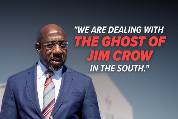 Warnock: We are dealing with the ghost of Jim Crow in the South